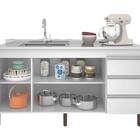 Balcão De Pia 159cm Com 3 Portas 3 Gavetas Sem Tampo Karen Br