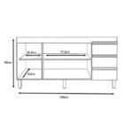 Balcão De Pia 159cm Com 3 Portas 3 Gavetas Sem Tampo Karen Br