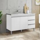 Balcão De Pia 2 Portas Andréia 120 Cm Branco 1817