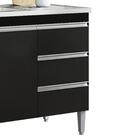 Balcão De Pia 2 Portas Andréia 120 Cm Preto 1822 Ajl Móveis