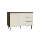 Balcão De Pia 3 Gavetas 2 Portas Athena  Itaúba/off White