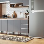 Balcão De Pia 3 Gavetas 2 Portas Athena Freijó/cinza