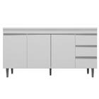 Balcão De Pia 3 Portas Andréia 160 Cm Branco 1819