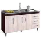 Balcão De Pia 3 Portas Isabel 160 Cm Castanho Avelã 1164