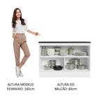 Balcão De Pia Armário De Cozinha 100% Mdf 120 Cm 2 Portas Bra