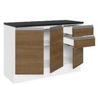 Balcão De Pia Armário De Cozinha 100% Mdf 120 Cm 3 Portas E 2