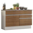 Balcão De Pia Armário De Cozinha 120 Cm 1 Porta E 2 Gavetas (