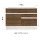 Balcão De Pia Armário De Cozinha 120 Cm 1 Porta E 2 Gavetas (