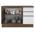 Balcão De Pia Armário De Cozinha 120 Cm 2 Portas E 3 Gavetas