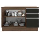 Balcão De Pia Armário De Cozinha 120 Cm 2 Portas E 3 Gavetas