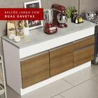 Balcão De Pia Armário De Cozinha 150 Cm 2 Portas E 2 Gavetas