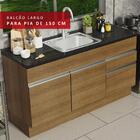 Balcão De Pia Armário De Cozinha 150 Cm 2 Portas E 2 Gavetas