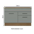 Balcão De Pia Armário De Cozinha 1 Porta E 2 Gavetas (com Tam