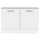 Balcão de Pia Armário de Cozinha 2 Portas (Com Tampo) Branco