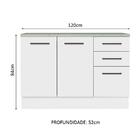 Balcão De Pia Armário De Cozinha 2 Portas E 3 Gavetas (com Ta