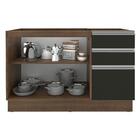 Balcão De Pia Armário De Cozinha 2 Portas E 3 Gavetas Rustic/