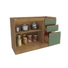 Balcão De Pia Celeste Kappesberg 100% Mdf 2 Portas 3 Gavetas