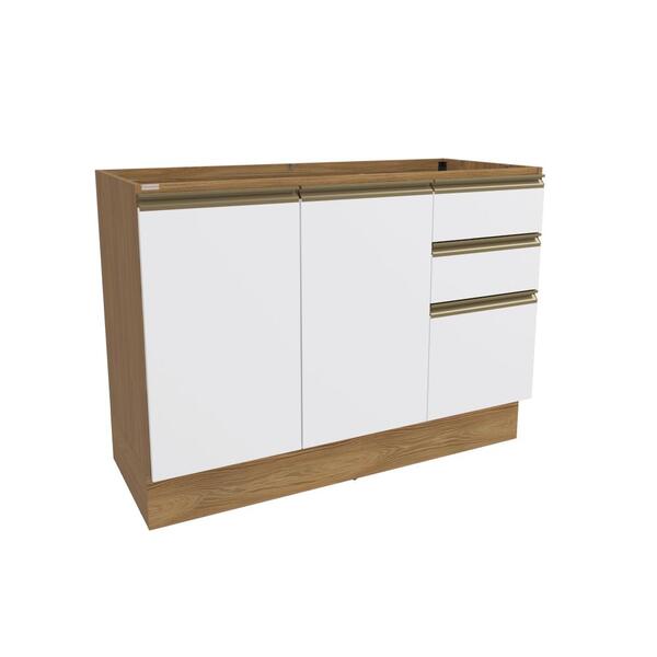 Balcão De Pia Celeste Kappesberg 100% Mdf 2 Portas 3 Gavetas