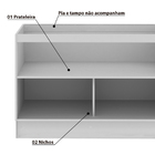 Balcão De Pia Com 2 Portas E 1 Prateleira Madesa - Branco