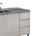 Balcão De Pia Com 2 Portas E 3 Gavetas 119cm Florença Cor Mal