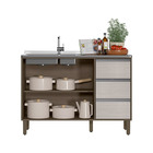 Balcão De Pia Com 2 Portas E 3 Gavetas 119cm Florença Cor Mal