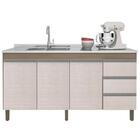 Balcão De Pia Com 3 Portas 3 Gavetas 159cm Sem Tampo Karen Ma