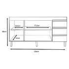 Balcão De Pia Com 3 Portas 3 Gavetas 159cm Sem Tampo Karen Na