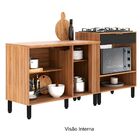 Balcão De Pia Com Espaço Para  Cooktop E Forno 200cm Karina N