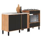 Balcão De Pia Com Espaço Para Fogão Cooktop E Forno 200cm Kar