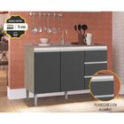 Balcão De Pia Cozinha 120 Cm Athena 2 Portas 3 Gavetas Mdp 15