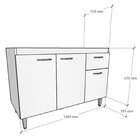 Balcão De Pia Cozinha 120cm Armário Gabinete Morgana Branco