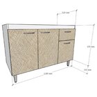 Balcão De Pia Cozinha 120cm Armário Gabinete Morgana Marrom