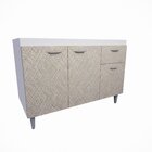 Balcão De Pia Cozinha 120cm Armário Gabinete Morgana Marrom