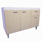 Balcão De Pia Cozinha 120cm Armário Gabinete Morgana Riga