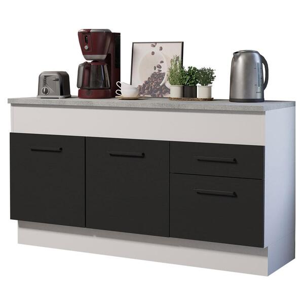 Balcão De Pia Cozinha 150 Cm 2 Portas E 2 Gavetas (com Tampo)