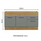 Balcão De Pia Cozinha 150 Cm 2 Portas E 2 Gavetas (sem Tampo