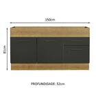 Balcão De Pia Cozinha 150 Cm 2 Portas E 2 Gavetas (sem Tampo