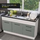 Balcão De Pia Cozinha 150 Cm 2 Portas E 2 Gavetas (sem Tampo