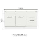 Balcão De Pia Cozinha 150 Cm 2 Portas E 2 Gavetas (sem Tampo