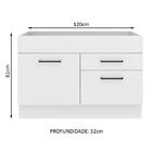 Balcão De Pia Cozinha 1 Porta E 2 Gavetas Branco Agata Madesa