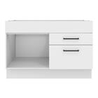 Balcão De Pia Cozinha 1 Porta E 2 Gavetas Branco Agata Madesa