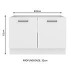 Balcão De Pia Cozinha 2 Portas Branco Agata Madesa