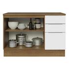 Balcão De Pia Cozinha 2 Portas E 3 Gavetas (com Tampo) Rustic