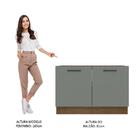 Balcão De Pia Cozinha 2 Portas Rustic/cinza Agata Madesa