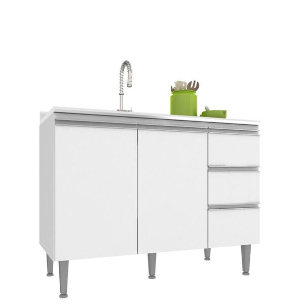 Balcão De Pia Cozinha Athena Branco - Irm