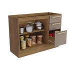 Balcão De Pia Cozinha Botanic 120cm 02 Portas 03 Gavetas M624