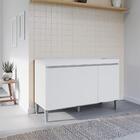 Balcão De Pia Cozinha Manu 120cm Branco 1889 Sem Tampo