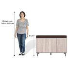 Balcão De Pia Cozinha Manu 120cm Castanho Sem Tampo