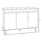 Balcão De Pia Cozinha Manu 120cm Castanho Sem Tampo