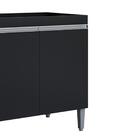 Balcão De Pia Cozinha Manu 120cm Preto 1888 Sem Tampo